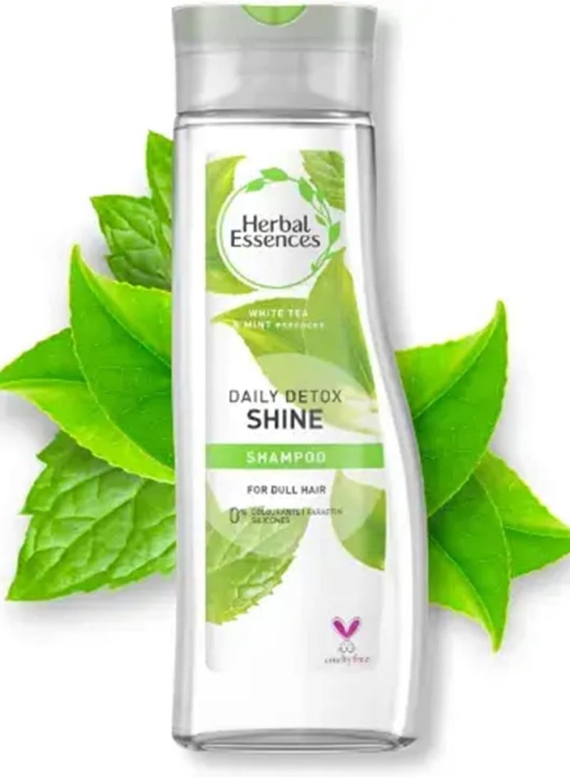 Herbal Essences Daily Detox Shine White Tea and Mint Shampoo, 400 ml - Image 3