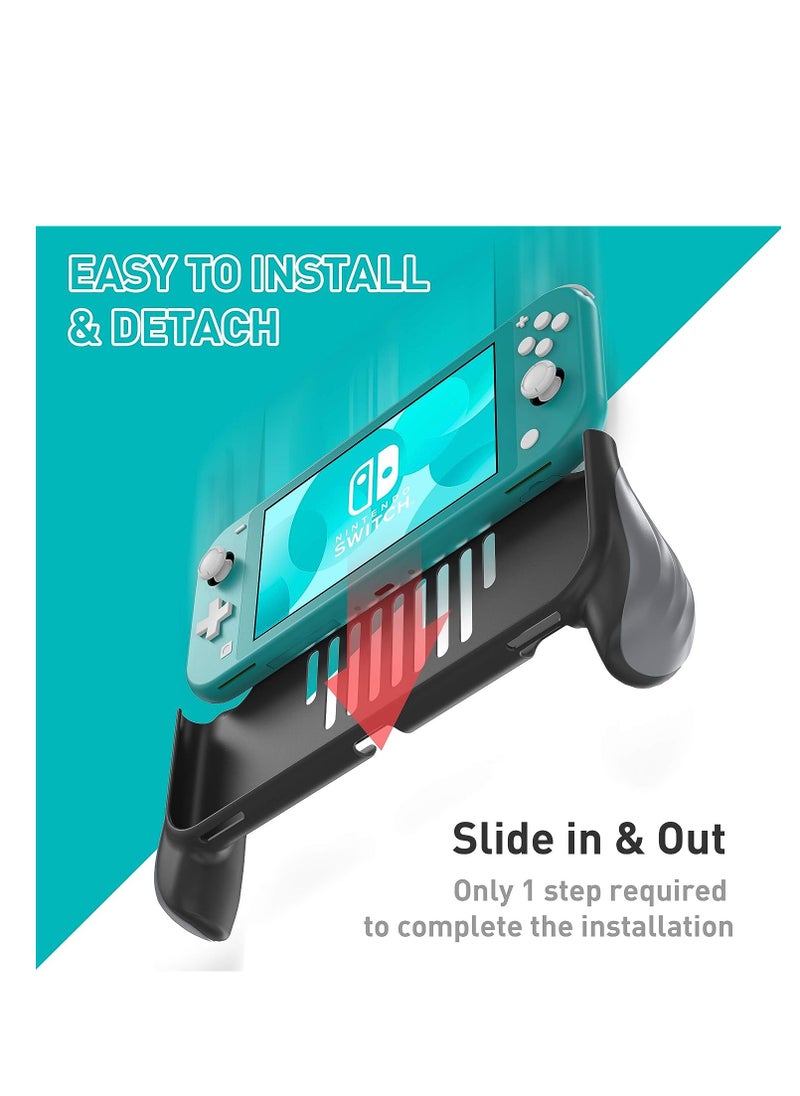 Generic - Grip Case For Nintendo Switch Lite Switch Lite Hand Grips Handles Ergonomic Protective Case Accessories Compatible With Nintendo Switch Lite (Black) - Image 1