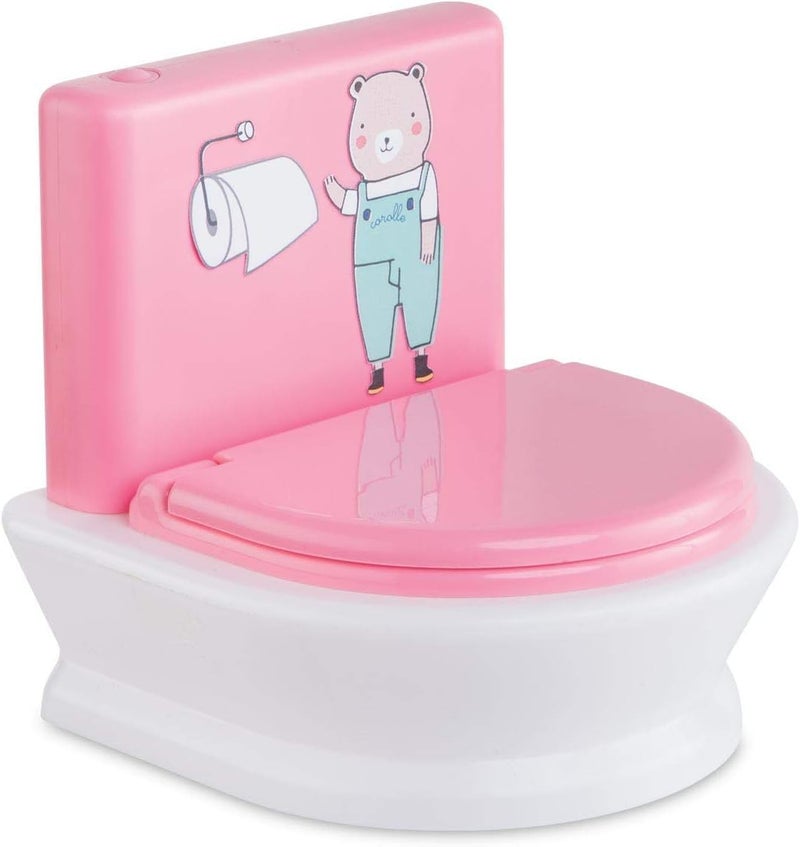 Corolle Realistic and Interactive Potty Training Doll for Girls with Flushing Toilet Sound - Educational Potty Toys for Toddlers - Corolle Baby Doll Accessories Toy Toilet - Image 1
