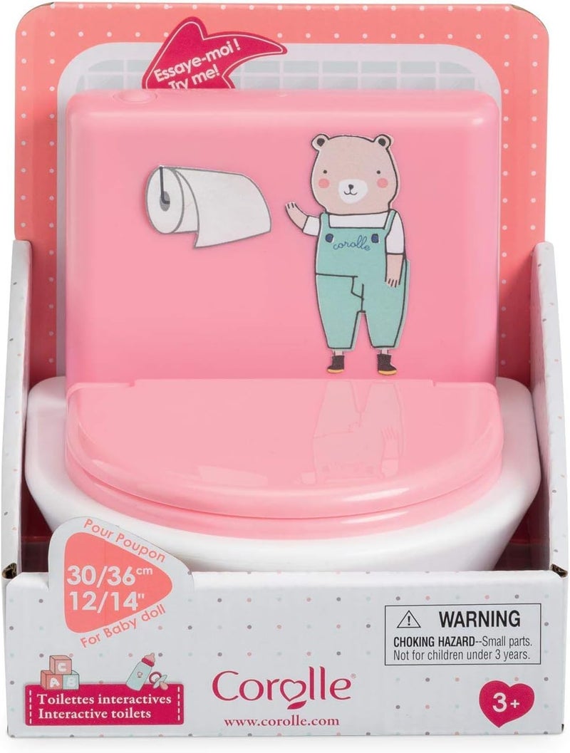 Corolle Realistic and Interactive Potty Training Doll for Girls with Flushing Toilet Sound - Educational Potty Toys for Toddlers - Corolle Baby Doll Accessories Toy Toilet - Image 4