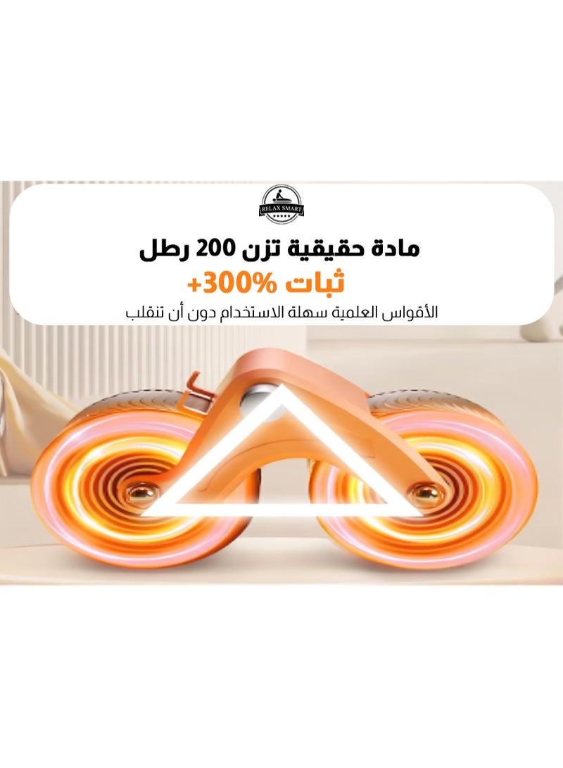 Relax Smart Smart Abdominal Roller with Elbow Support, LED Timing Display, and Mobile Holder – Includes Free Resistance Rope for Full-Body Workout - Image 4