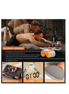 Relax Smart Abdominal rotating roller with elbow support timing screen and mobile holder with a gift of a resistance rope  - Image 3