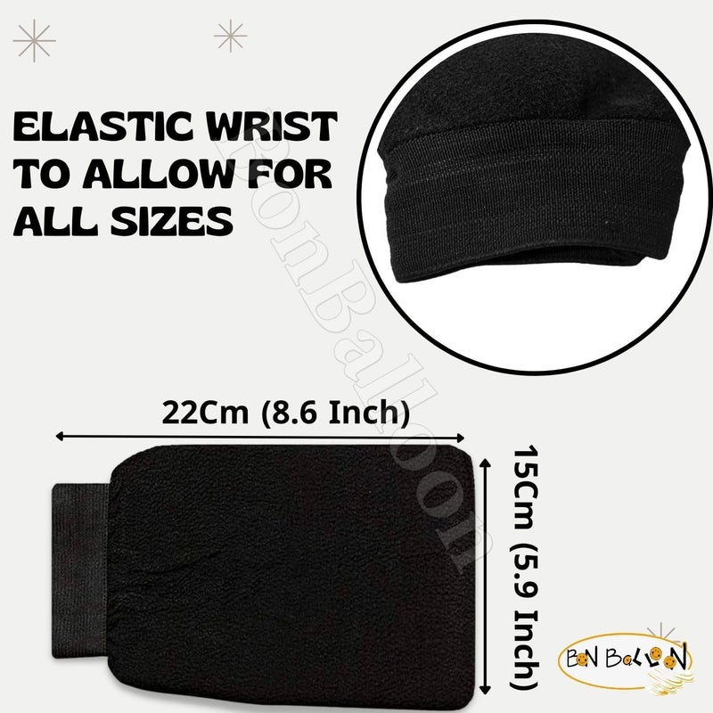 bonballoon Moroccan Natural Kessa Hammam Bath SPA Bath Loofah Luffa Loffa Lofa Loofa Glove Scrub Exfoliating Removal Shower Scrubber Body Mitt Pouf Mesh Luxurious Premium - Image 2