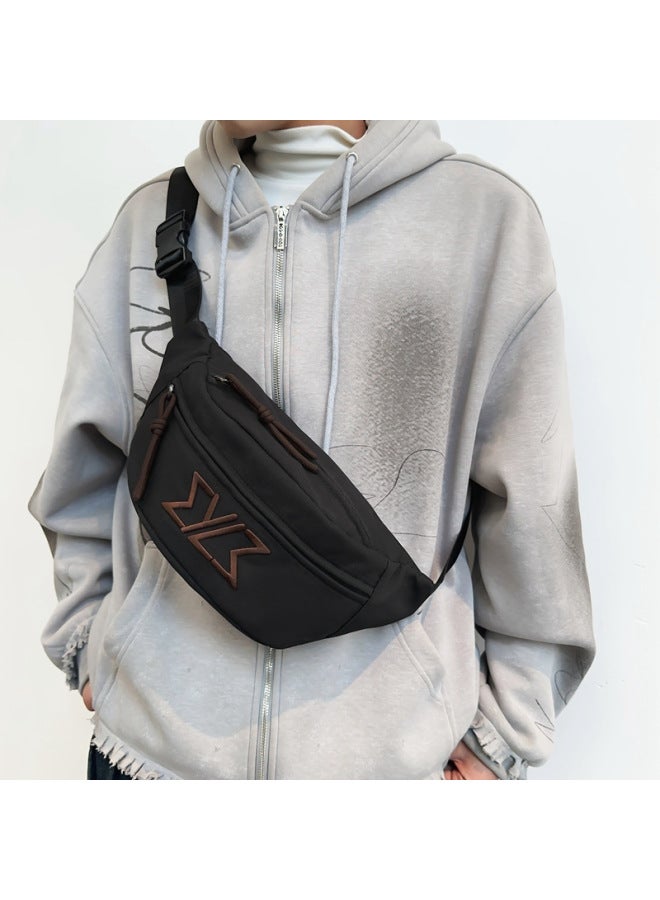 Generic Chest Bag Men's Instagram Popular Brand Crossbody Bag Men's Casual Waist Bag Shoulder Bag Women's Sports Men's Small Satchel-Color:Yellow  - Image 3