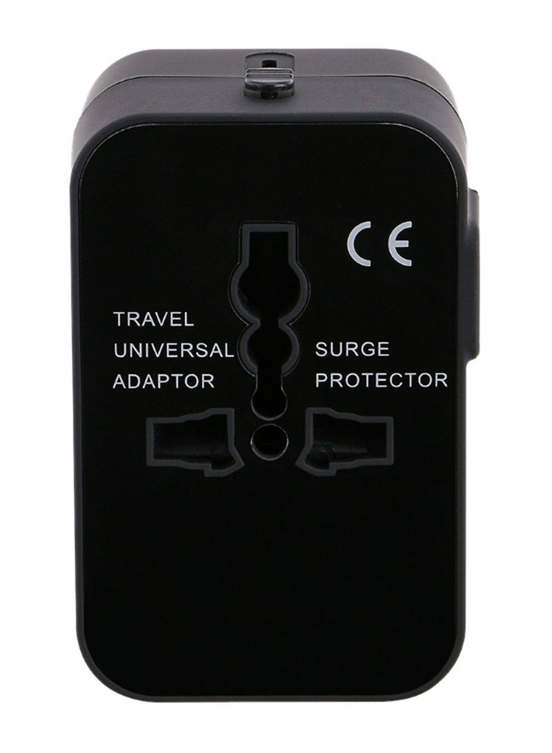 NIBEMINENT Dual USB Power Plug Adapter Black  - Image 1