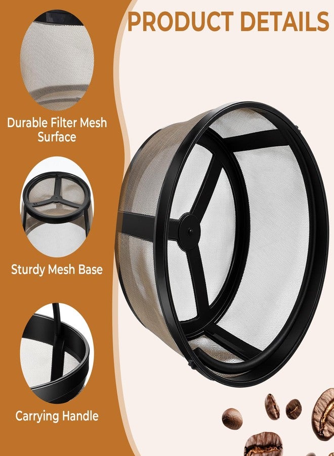 APLZGMG 2 Pcs Reusable Mesh Coffee Filter Replacement for 4-5 Cup Coffees Makers Gold Coffees Filter Basket with Handle Compatitable with Most 4-5 Cup Basket-Style Brewers - Image 5