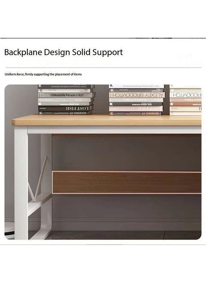 JCB CHIC - Computer Desk with 3 Drawer and Storage Shelves, Home Office Desk with File Drawer and Cabinet, Writing Study Table with Long Monitor Stand, Executive Desk - Image 1