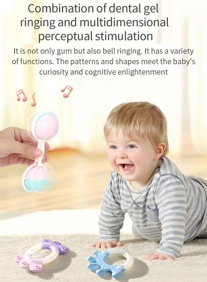 10 Packs Baby Teething Toys,Silicone Baby Teether with Sound Chew Toy,Newborn Infant Teething Rattle Toy Sucking Needs Soothing Babies, Bpa Free Baby Teethers For Babies 0-12 Months Baby Sensory Toys - Image 5