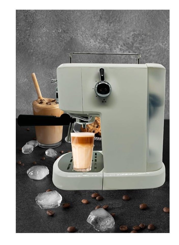 MEBASHI Espresso Coffee Machine - 1.2L, 20 Bar, Multi-Function (ME-ECM2040) (White)