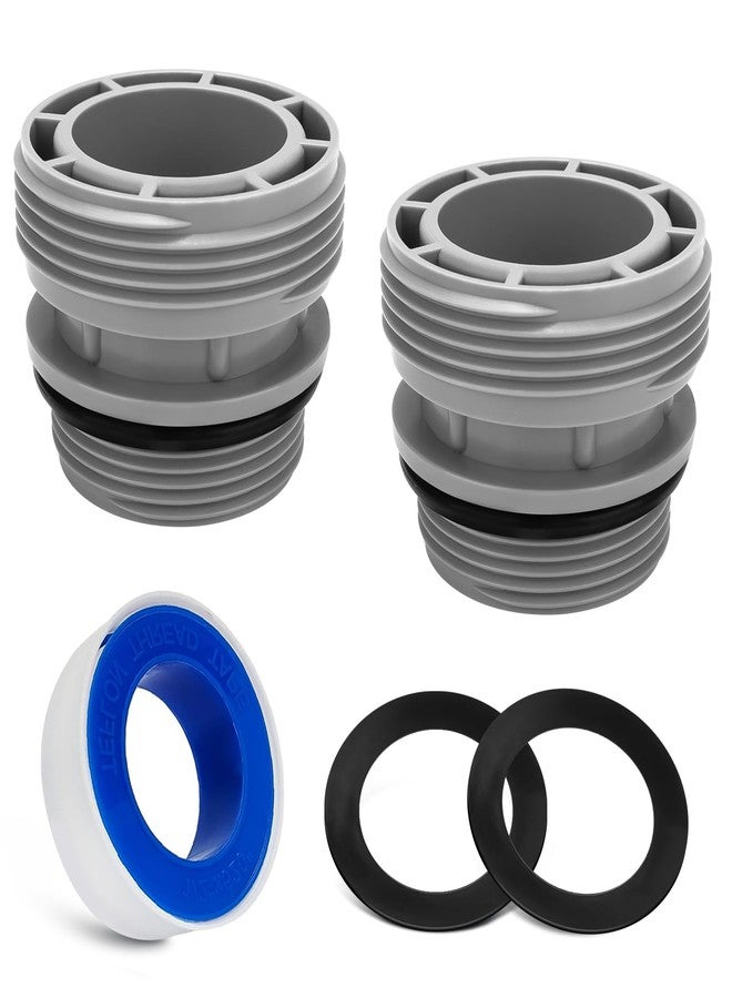 Hasanbar Hose Conversion Adapters Kit for Intex & Coleman Pools, 4560 40mm Hose to 1 1/2 Inch Filter Hose Conversion Kit for Hayward Pool Filter Pump Hose Connector Above Ground Pools Part, 2 Pack, Grey - Image 1