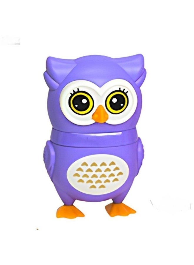 Zhengda Sharpener & Eraser - Owl - Purple - Image 1