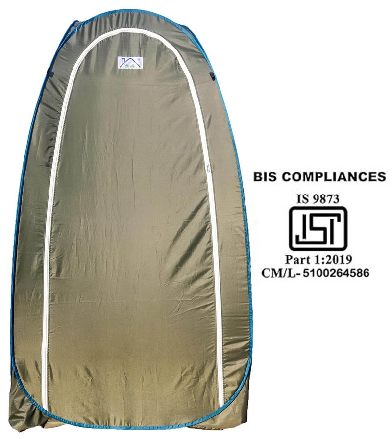 HOMECUTE Polyester Foldable Portable Pop-Up Cloth Changing Tent Or Toilet Tent For Camping Hiking And Picnic Length:84 Cm/2.7 Ft X Width: 84 Cm/2.7 Ft X Height:168 Cm/5.5 Ft. (Green), 1 Person - Image 2