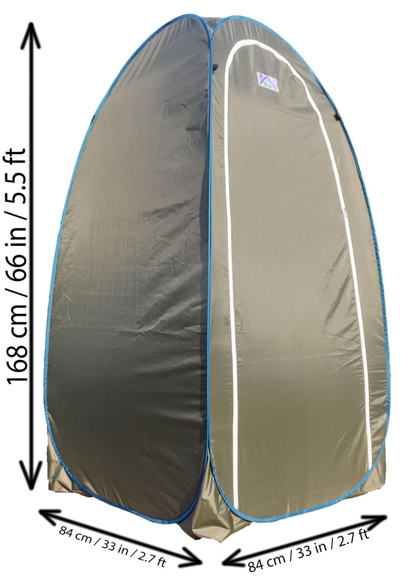HOMECUTE Polyester Foldable Portable Pop-Up Cloth Changing Tent Or Toilet Tent For Camping Hiking And Picnic Length:84 Cm/2.7 Ft X Width: 84 Cm/2.7 Ft X Height:168 Cm/5.5 Ft. (Green), 1 Person - Image 5