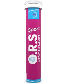 O.R.S O.R.S Sport Hydration Tablets with Electrolytes, Vegan, Gluten & Lactose Free Formula – Soluble Oral Rehydration Tablets with Natural Mixed Berry Flavour, Low Calorie, Adult & Children, 20 Tablets pack of 4  - Image 1