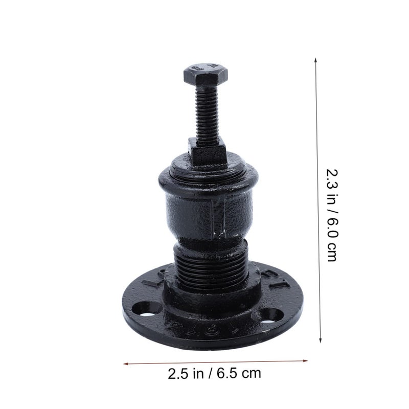 2Pcs Black Wall Mounted Handrail Brackets Heavy Duty Support for Stair Railing Easy to Install - Image 3