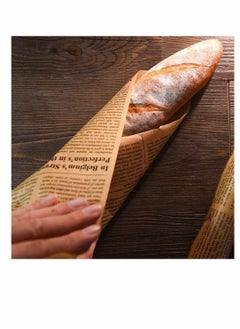 Excefore 100 Sheets Bread Sandwich Burger Fries Food Grade Oil Proof Paper Grease Paper Greaseproof Wrappers Wrapping Baking Tools Gift Wrapping Tissue 18x18cm  - Image 2