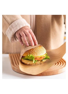 Excefore 100 Sheets Bread Sandwich Burger Fries Food Grade Oil Proof Paper Grease Paper Greaseproof Wrappers Wrapping Baking Tools Gift Wrapping Tissue 18x18cm  - Image 4