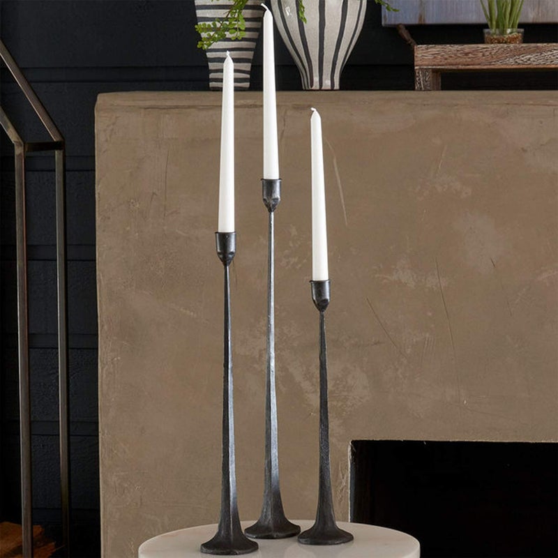 BSTGIFTS Iron Taper Candle Holder - Decorative Candle Stand - Candlestick Holder for Wedding, Dinning, Party, Set 3 - Image 2