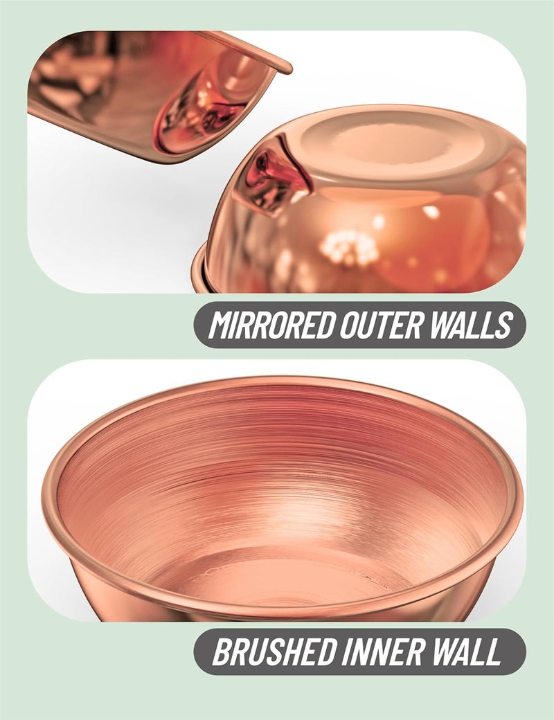 Krihan 8 Pack 32oz Stainless Steel Sauce Dishes  Mini Individual Saucer Bowls for Seasoning Sushi Dipping Appetizers Round Rose Gold Appetizer Plates for Elegant Dining - Image 3