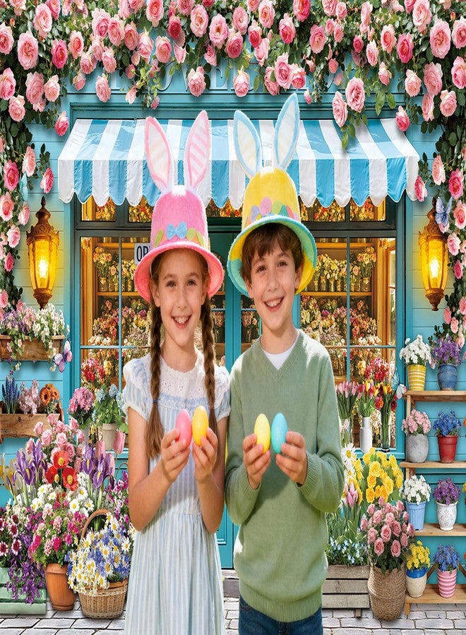 CINRAY Flower Shop Backdrop 7x5FT Spring Florals Butterfly Tea Party Photography Background Spring Flowers Party Decorations Supplies Photo Props - Image 4