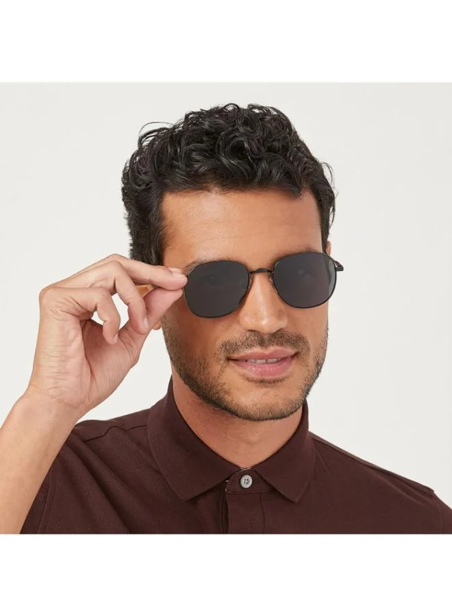 30Sundays BOUND Men Black Sunglasses - Frame Material: Metal - Lens Color: Black- Frame Color: Black - Full Rim