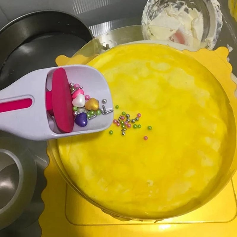 JUSTAUS 2pcs Cake Batter Distribution Scoop, One-Touch Sliding Button Dispenses Batter, Home Batter Dispenser Baking Tool - Image 3