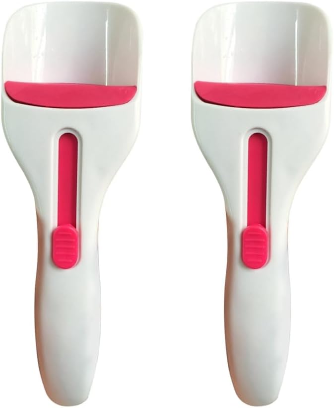 JUSTAUS 2pcs Cake Batter Distribution Scoop, One-Touch Sliding Button Dispenses Batter, Home Batter Dispenser Baking Tool - Image 1