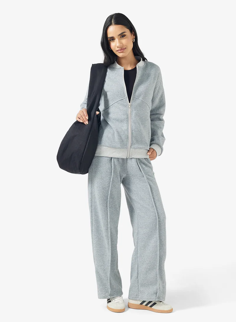 Ginger Basics Oversize Zip Up Fleece Tracksuit