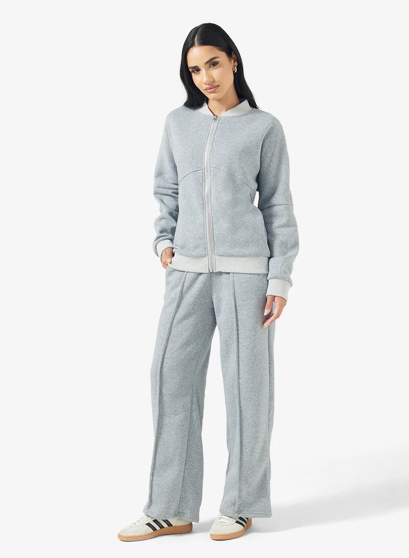 Ginger Basics Oversize Zip Up Fleece Tracksuit