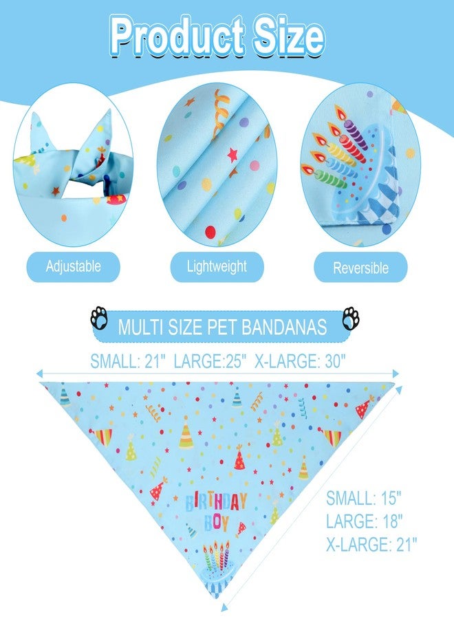 Agroon Dog Birthday Party Supplies with Hat Bandana Numbers, Light Blue Dog Birthday Set for Large Medium Pets Puppy Boy - Image 4