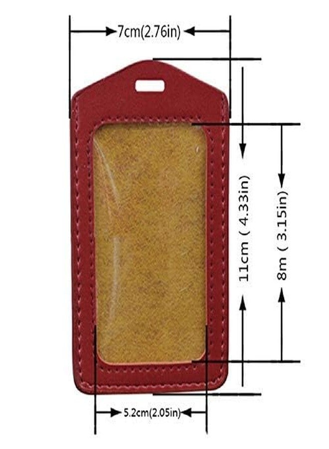 HCS PU Leather Transparent ID Badge Card Holder Wallet With RFID Blocking - Scratch Guard Window for Office School - Pack of 10 for Men and Women - Image 3