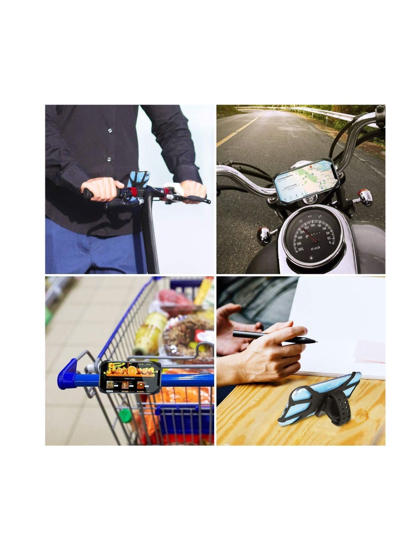 Y&D Adjustable Bike Phone Holder, 360 Rotation Silicone Bicycle Mount Compatible for Smartphone, Universal Handlebar Stand - Image 2