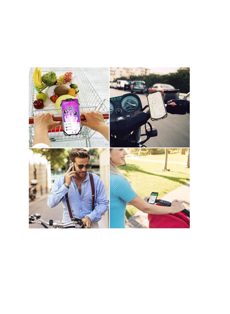 Y&D Adjustable Bike Phone Holder, 360 Rotation Silicone Bicycle Mount Compatible for Smartphone, Universal Handlebar Stand - Image 5