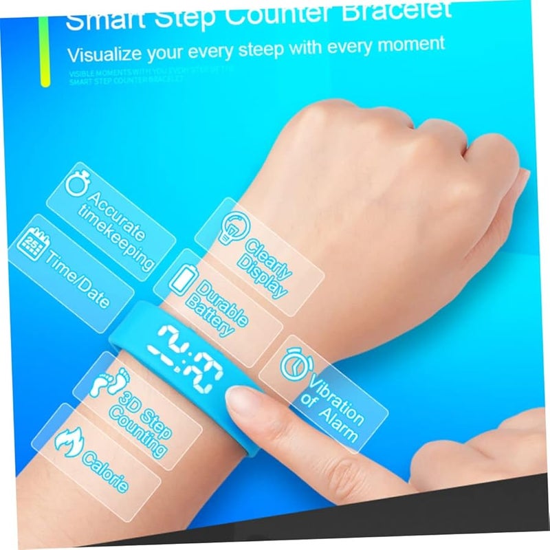 Blue Smart Fitness Watch with Activity Tracker Step Counter Calorie Monitor Water Resistant - Image 4