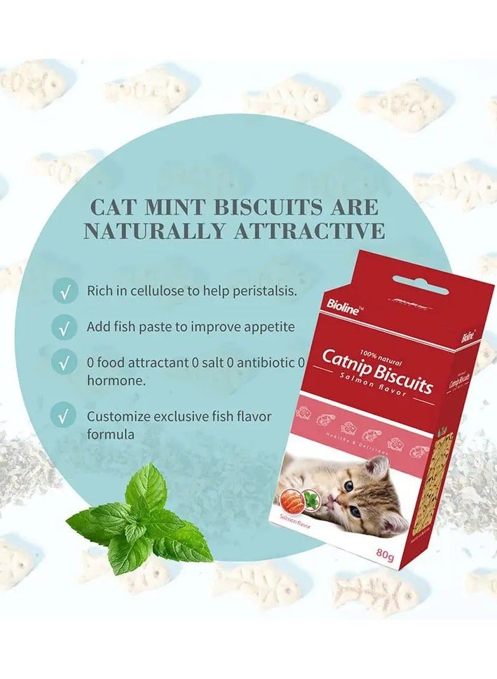 بايولاين بسكويت بيولاين كاتنيب بنكهة السلمون للقطط 80 جرام (عبوة من 4 قطع) - Image 2