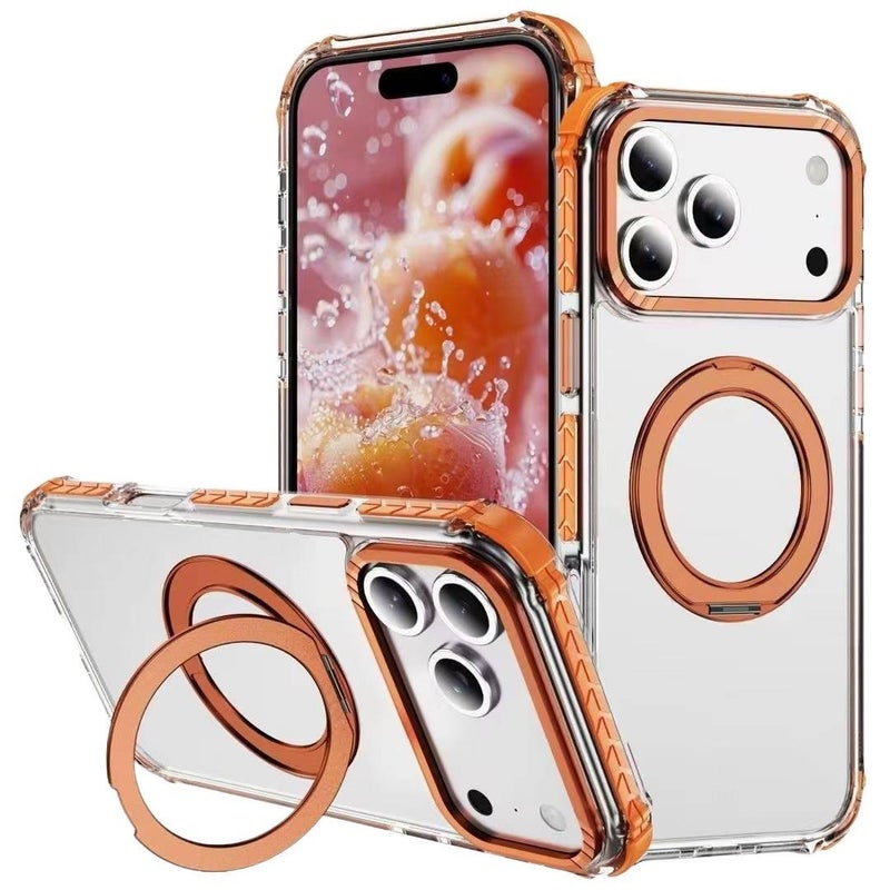 LS Silicone MagSafe Case for iPhone 15 / 15 Plus / 15 Pro / 15 Pro Max with Shockproof and Drop Protection plus Shockproof plus Anti-Fingerprint plus Kickstand in Purple - Image 2