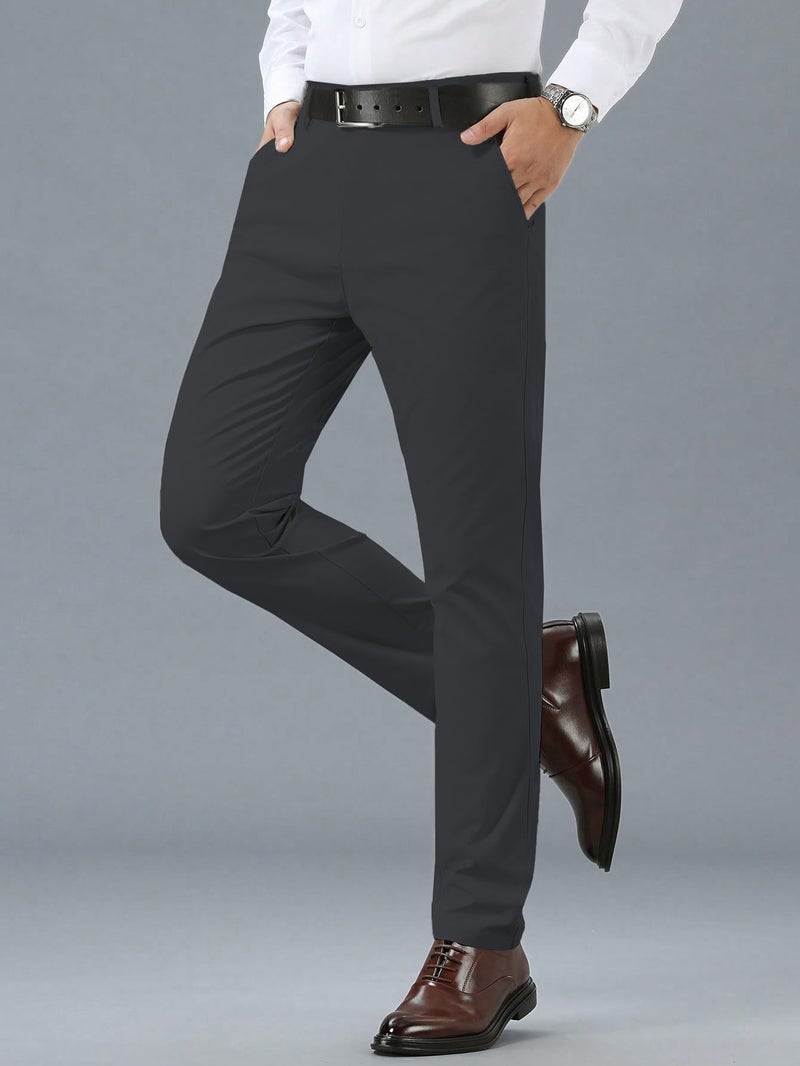 TAGDO® Men's Cotton Casual Trouser |Trousers for Man |Formal Pant for Man |Cotton Pants for Men (Trouser-2042-Dark Grey-36) - Image 2