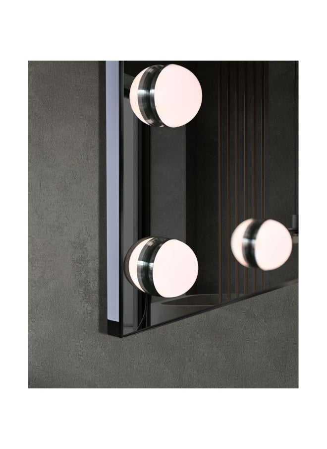 DANUBE HOME Milano Mirror Copper Free Mirror Bathroom Mirror  Wall Mounted Mirror Modern Mirror for Bedroom Living Room With Lightin Bulbs (Hs16464)  - Image 2