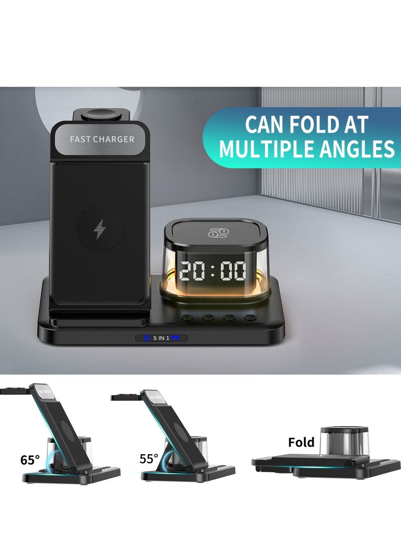 5 In 1 Wireless Charger For Apple Watch/Airpods Pro/iphone Charging Dock Station For Other Qi Phones Earphones And Watches - Image 4