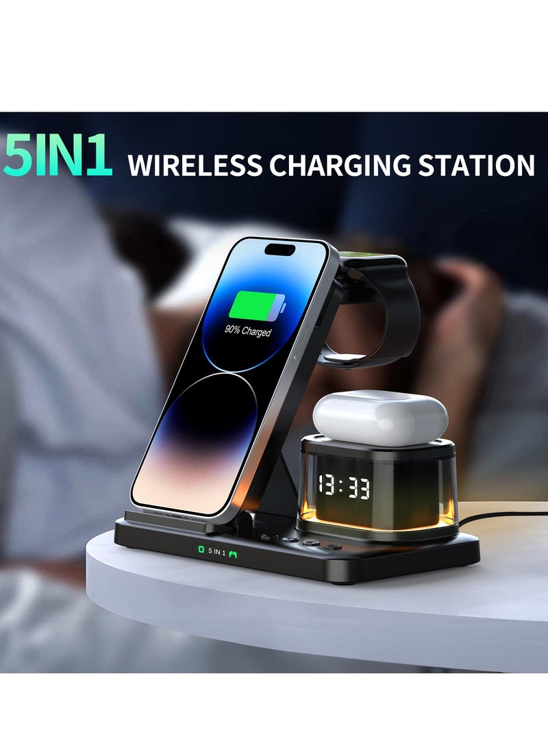 5 In 1 Wireless Charger For Apple Watch/Airpods Pro/iphone Charging Dock Station For Other Qi Phones Earphones And Watches - Image 2