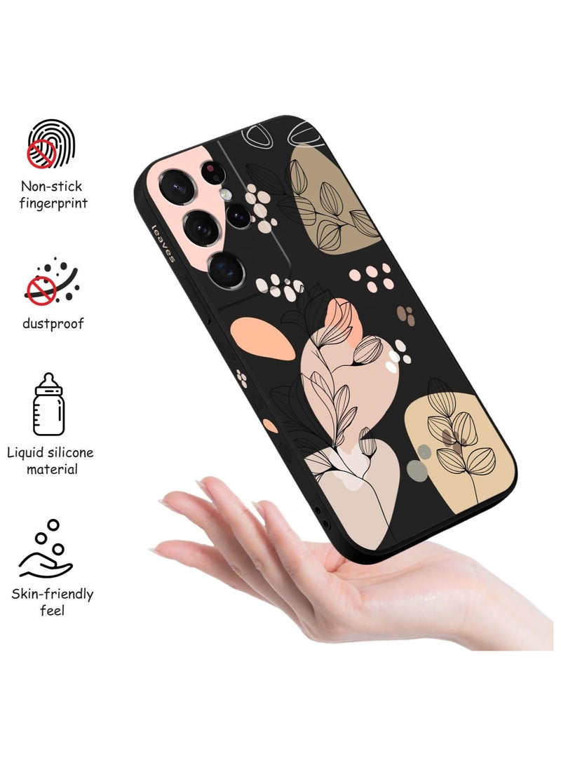 for Samsung S21 Ultra Case, for Samsung Galaxy S21 Ultra Case Butterfly Floral Astronauts Creative Sides Phone Cover Fashionablee Designs Soft Silicone Slim S21 Ultra Phone Case-Morandi Black - Image 5