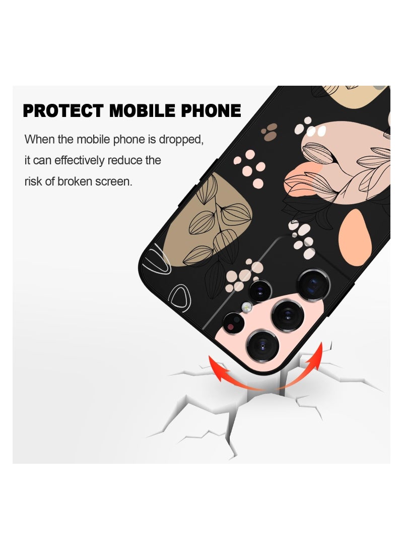 for Samsung S21 Ultra Case, for Samsung Galaxy S21 Ultra Case Butterfly Floral Astronauts Creative Sides Phone Cover Fashionablee Designs Soft Silicone Slim S21 Ultra Phone Case-Morandi Black - Image 4