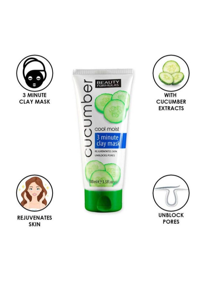 BEAUTY FORMULAS - Cool Moist Cucumber Clay Mask 100 Ml - Image 1