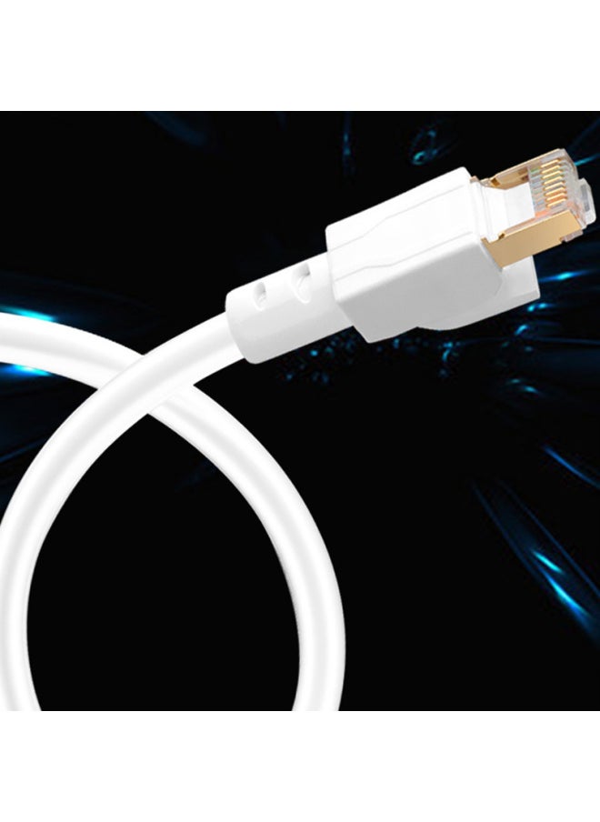Generic - Customized Computer Peripheral Network Cable Super Seven Types Of Finished Single-strand Network Cable Computer Switch Router Network Cable-Color:White-Line Length:20 Meters - Image 1