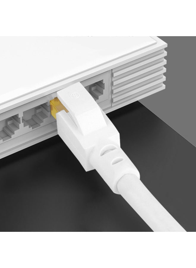 Generic - Customized Computer Peripheral Network Cable Super Seven Types Of Finished Single-strand Network Cable Computer Switch Router Network Cable-Color:White-Line Length:20 Meters - Image 1