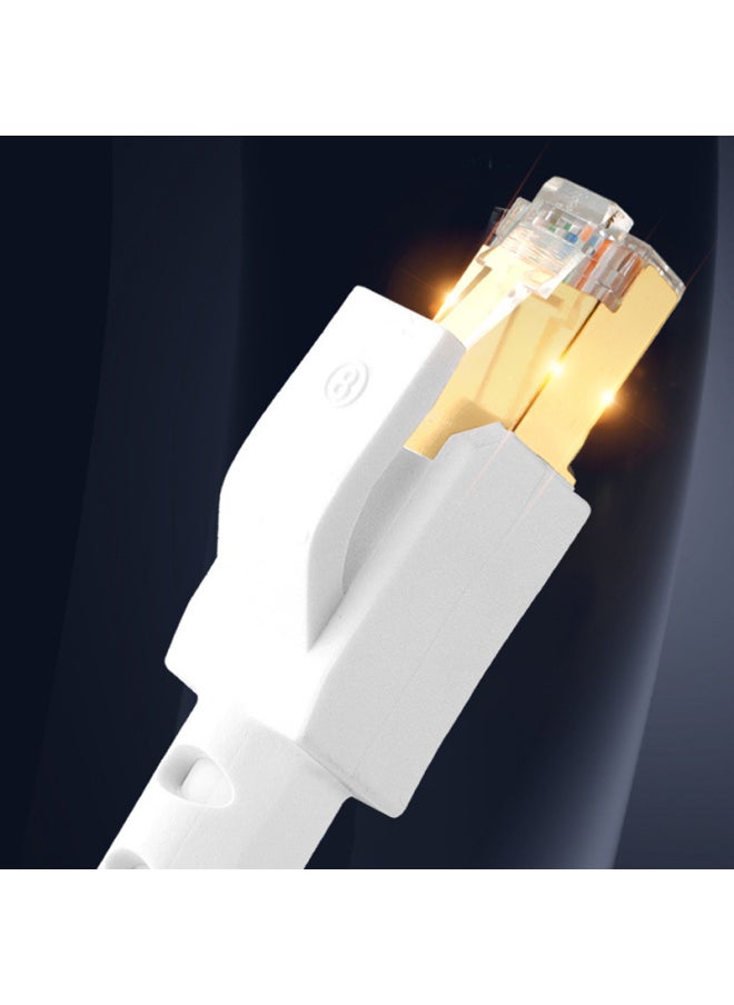Generic - Customized Computer Peripheral Network Cable Super Seven Types Of Finished Single-strand Network Cable Computer Switch Router Network Cable-Color:White-Line Length:20 Meters - Image 1