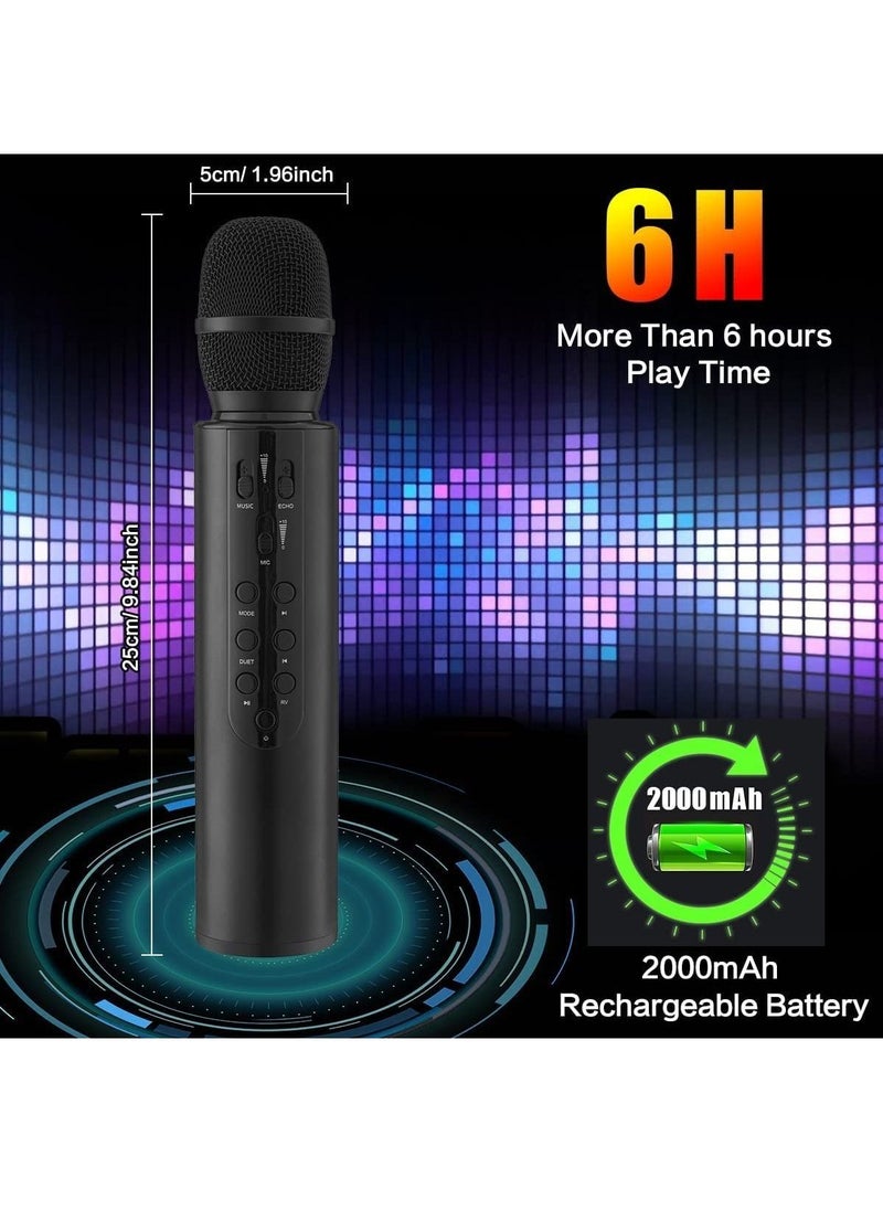 Wireless Handheld Bluetooth Speaker Mic Karaoke, Portable Mic for Home KTV Player. Compatible with Android & iOS Devices. Perfect for Parties, Singing, and Meetings.