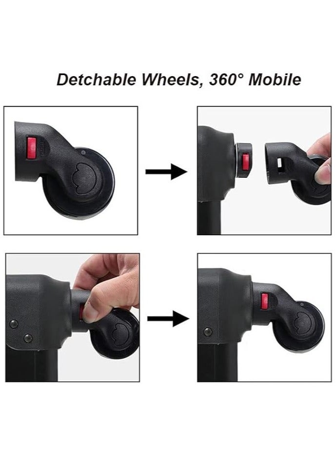 Makeup Case Professional Makeup Trolley Case Large Capacity Cosmetic Case Portable Train Case Travel with Wheels for Makeup Artist, Nail Tech, Masseuse, Hairstylist（4 Layers, Black） - Image 5