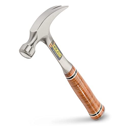 ESTWING Hammer - 12 oz Straight Rip Claw with Smooth Face & Genuine Leather Grip - E12S - Image 1