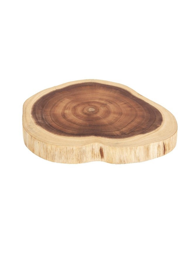 Resafy Round Cutting Board(Dia. 12~14 inch), Exquisite Non-Splicing Acacia Wood Cheese Board, Reversible Wooden Charcuterie Board (Non-Exact Round, Follow Actual Shape of wood) - Image 5